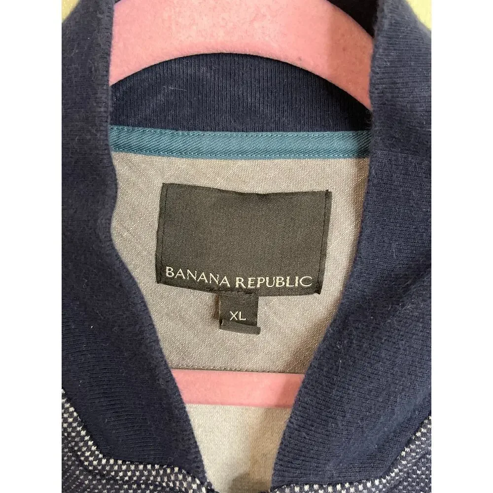 Banana Republic TEXTURED KNIT BOMBER Zip Up JACKET, pockets, size extra large